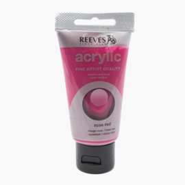 Reeves Acrylic Paint Rose Red, tube 75 ml