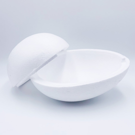 Styrofoam egg 12 cm two parts
