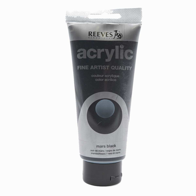 Reeves Acrylverf Mars Black, tube 200 ml