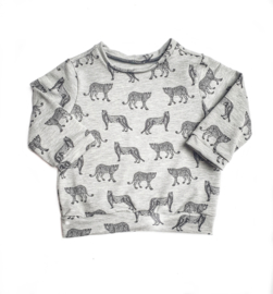 Sweater | Luipaard grijs | Maat 86/92