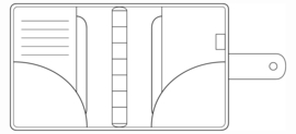 Succes Omslag A5 25 mm Rosa Zwart (PE252RS02)