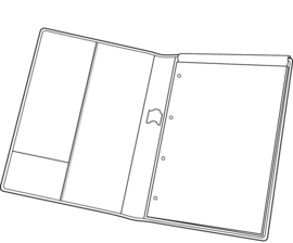 Succes Schrijfmap A4 Deluxe Zwart  (PB131DL02)