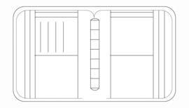 Succes Omslag Standard 20 mm Cadiz/Stitch Zwart (PT243CH02)