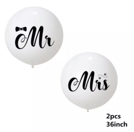 Mrs en Mr ballonnen groot