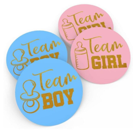 Stickers Team Boy/Team Girl Gender Reveal