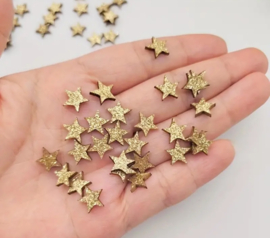 Houten gouden sterretjes