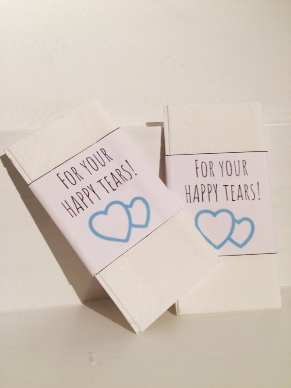 Warmte Smederij Moreel Zakdoekjes 'For your Happy Tears' | Trouwen