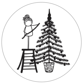 Sticker Irmadammekes Kerstboom