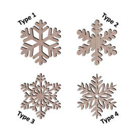 Sneeuwvlokken set van 4 stuks