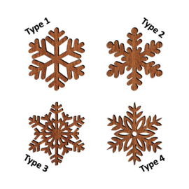 Sneeuwvlokken set van 4 stuks