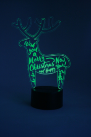 Rendier merry christmas led lamp