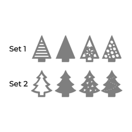 Kerstbomen set van 4 stuks