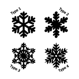 Sneeuwvlokken set van 4 stuks