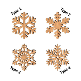 Sneeuwvlokken set van 4 stuks