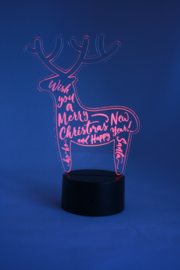 Rendier merry christmas led lamp