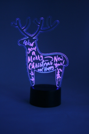 Rendier merry christmas led lamp