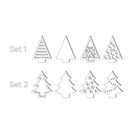 Kerstbomen set van 4 stuks