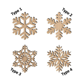 Sneeuwvlokken set van 4 stuks