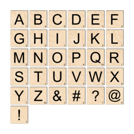 Scrabble letters