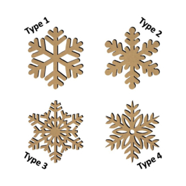 Sneeuwvlokken set van 4 stuks