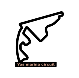 Yas marina circuit op voet