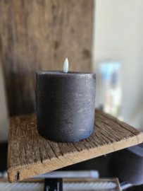 ledkaars rustiek black 10 x 10 cm