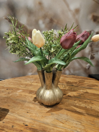 Aglio straight gold vase small