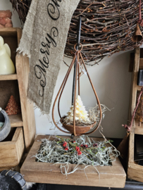 roestige hang bowl waxinelicht houder