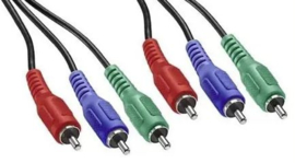 Video kabel Tulpplug component (YPbPr) male 2,0 mtr