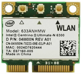 50119 - Intel Centrino Ultimate-N 6300 633ANHMW 802.11 A/B/G/N Half size Mini PCI-e Wireless Card.