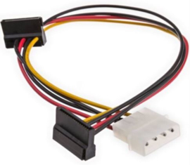 4 Pin Molex Male to 2x 15-Polig SATA Female  (0,30 meter)