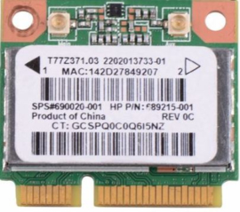 50125 - 802.11b/g/n Pcie Half Mini Wireless Bluetooth Wi-fi Card For Hp 690020-001 689215-001