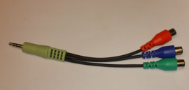 Kabel 3,5mmjack-component 0,3 mtr