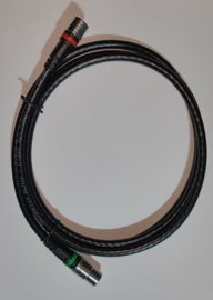 Technetix Conn. F-IEC Male , F-Female COAX kabel - 1,5 meter Zwart