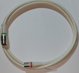Technetix RLA++ Conn. F-IEC Male , F-IEC Female COAX kabel - 1,5 meter Wit