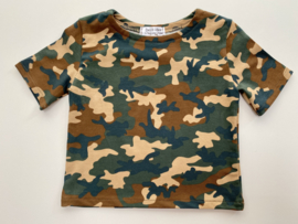 Tricot stretch  T-shirt camouflage