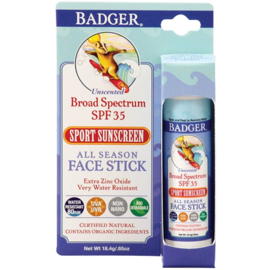 BADGER All Seasons Sports Sunscreen Face Stick 18.4 gr.