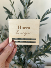 Geldhouder Hoera zwanger