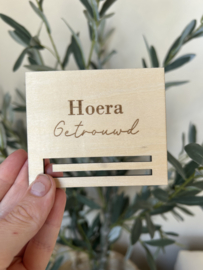 Geldhouder Hoera getrouwd