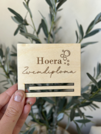 Geldhouder Hoera zwemdiploma