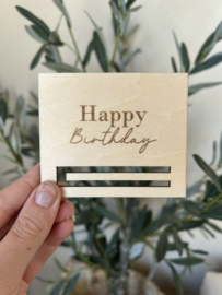 Geldhouder Happy Birthday
