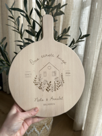 Borrelplank Ons eerste huisje