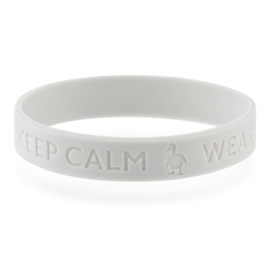 Armband “Keep Calm Wear UD” licht grijs