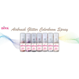 DIVA Airbrush Glitter Colorboom Spray - set 7 stuks NIEUW