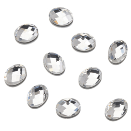 Flatback Shape - Oval - Crystal 6x8mm