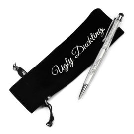 Crystal Pen with stylus in velvet bag