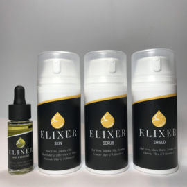 Elixer Set | start met Elixer Oil & Care | Oil, Skin, Scrub & Shield