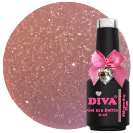 Diva Gel in a Bottle Shimmering Wow -Shimmering Plum - 15ml