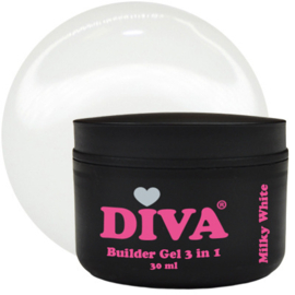 DIVA Builder Gel LOW HEAT 3-in-1 MILKY WHITE 30ml