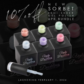 Gel Polish # Semi Sheer Sorbet Collection #275 - #280